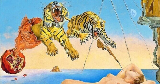 Två gula tigrar.
