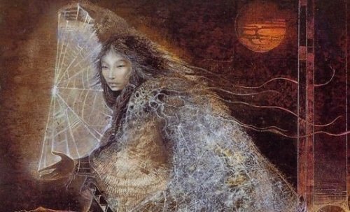 Målning av drömfångare.