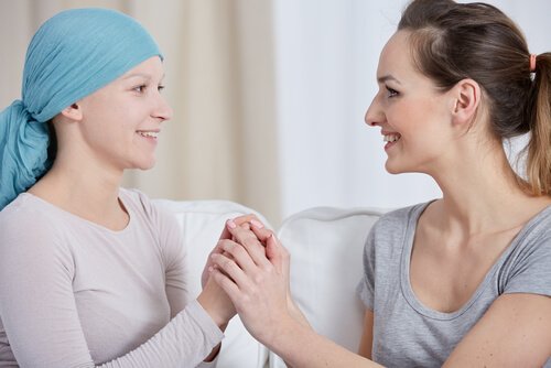 Kvinna med cancer