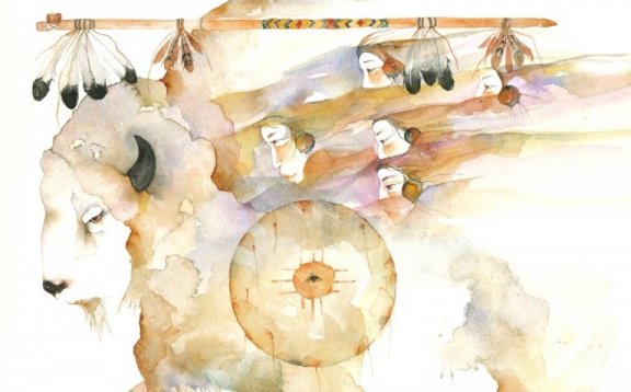 Dakotalegenden om den unga kvinnan och vargarna