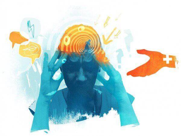 Person som är oroad.