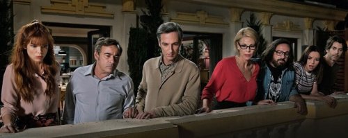 Gänget på balkongen i Perfect Strangers