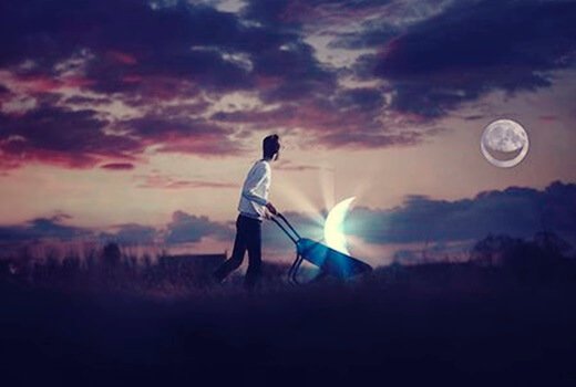 Månen i skottkärra