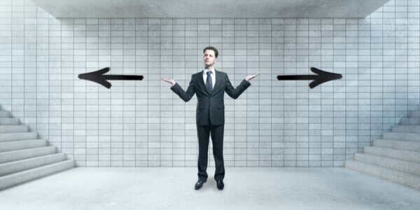 Man med två utgångar.