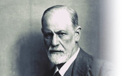 Ett foto av Sigmund Freud.