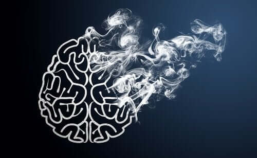 Hjärna och cigarett.