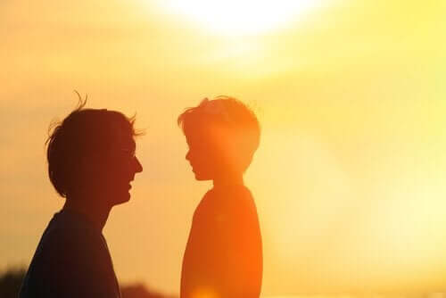 Pappa och son.