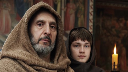 Scen från rosens namn.