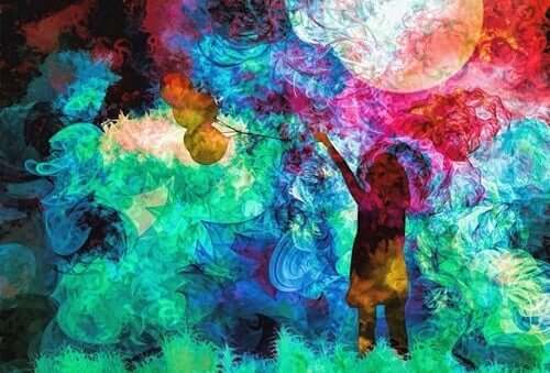 Flicka med ballonger