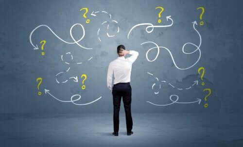 Man försöker lösa problem