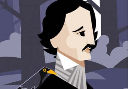 Karikatyr av Edgar Allan Poe