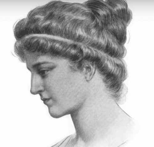 Ritning av Hypatia av Alexandria.