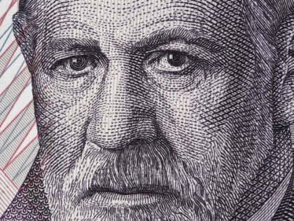 Ritning av Sigmund Freud.