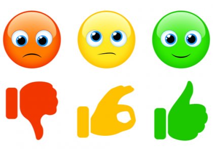 Smileys i olika färger.