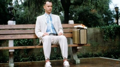 En scen från Forrest Gump med Tom Hanks som varit med i fler Oscarsbelönade filmer