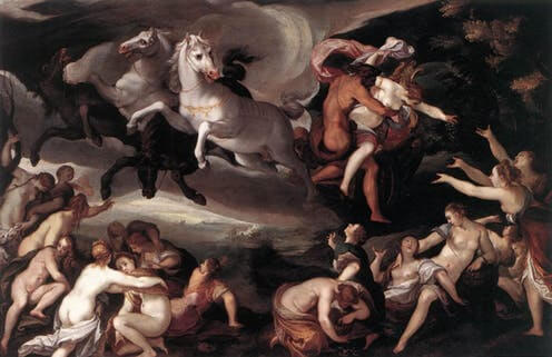 Hades kidnappar Persefone.