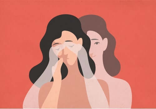 Teckning som föreställer en kvinna som reagerar starkt mot att folk trycker på hennes känsomässiga knappar.