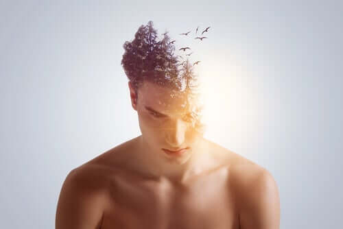 Man med elastiskt sinne