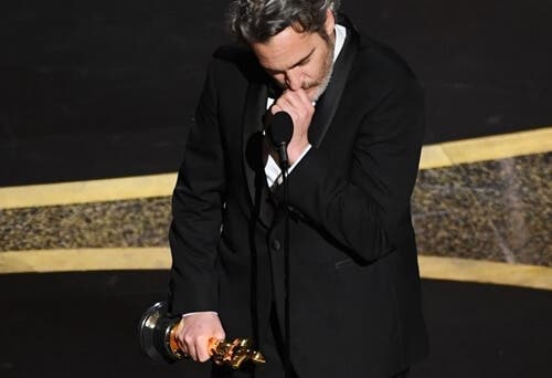 Joaquin Phoenix höll ett passionerat tacktal vid Oscarsceremonin