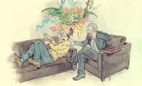 Man i psykoterapi som inte fungerar