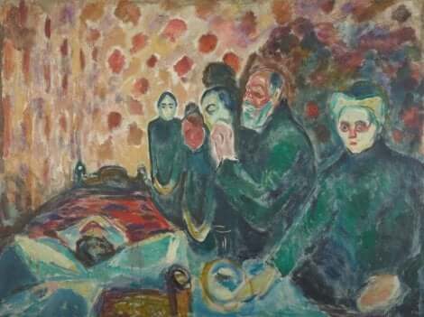 Döden var ofta temat i Edvard Munchs målningar