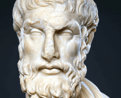 Den grekiska filosofen Epikuros och hans strävan efter lycka